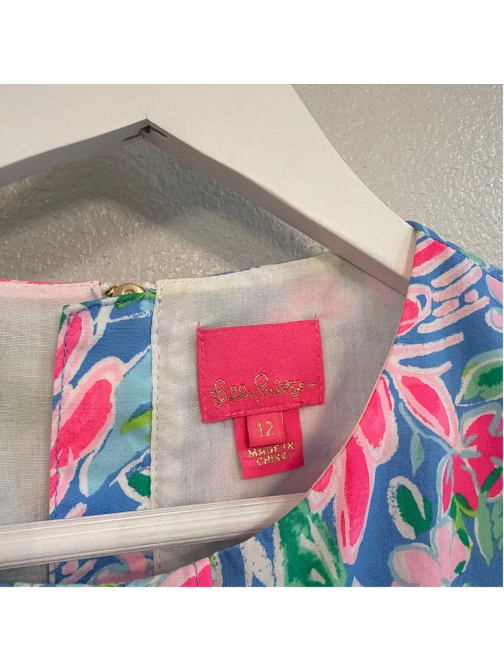 Lilly Pulitzer Girls Annalee Fit Flare Dress Bunny Business Pineapple Size 12